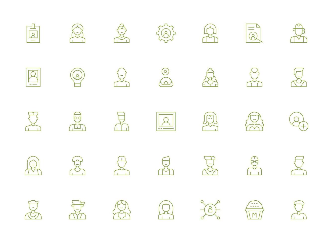 Light Line Icons from Individual Set with 35 Vectors Well-Structured Icons for Creative Use