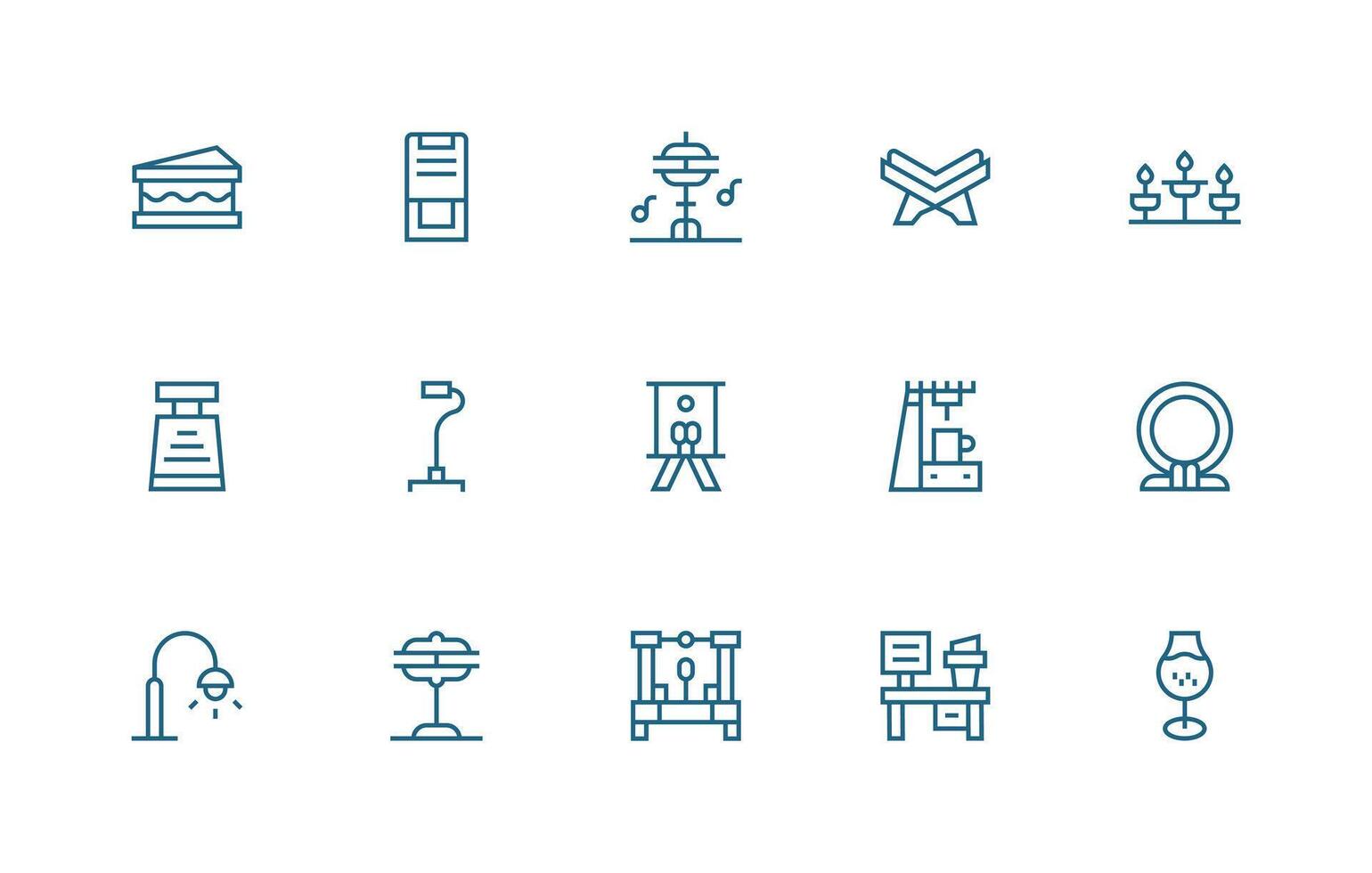 15 Regular Line Style Icons from Stand Collection Well-Structured Icons for Creative Use vector