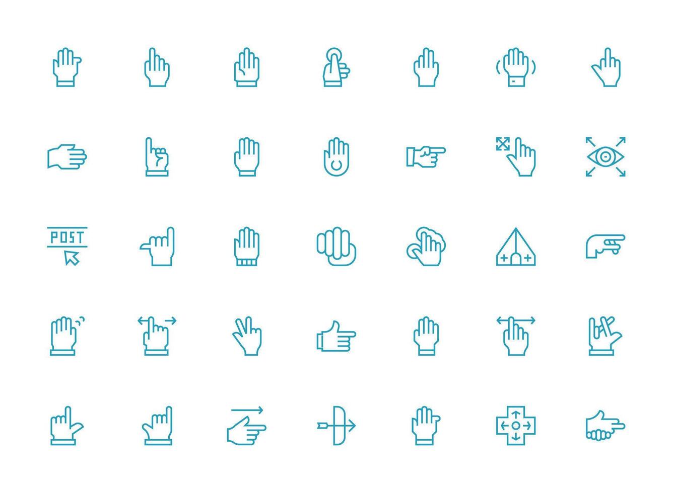 35 Icons for Cursor in Regular Clean Line Format Compact Icon Pack vector