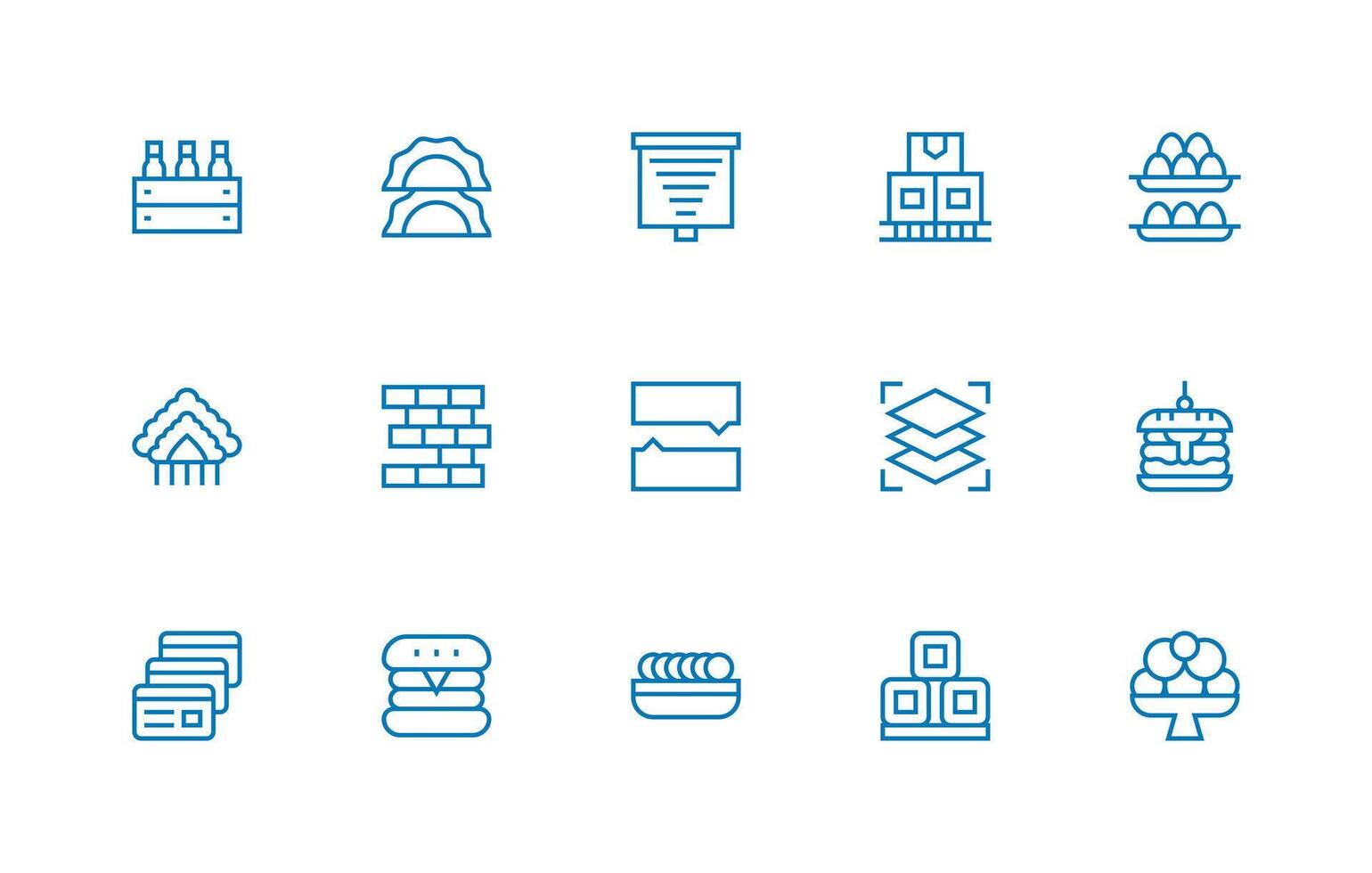 15 Regular Line Style Icons from Stacked Collection Optimized Icon Pack for Digital Products vector