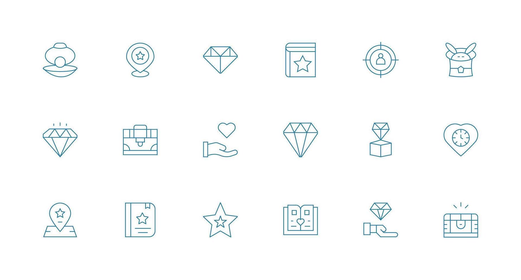 18 Minimal Line Icons for Valuable Graphics Complete Icon Set for Mobile Apps vector