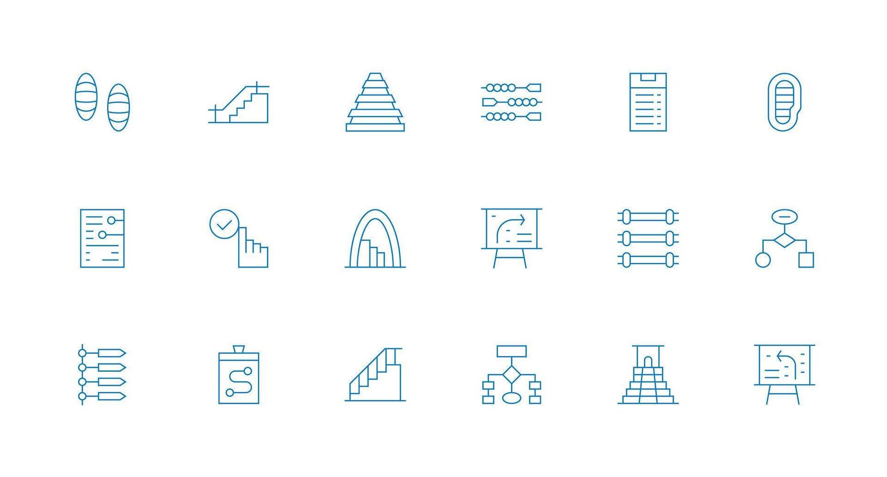 Minimal Line Icons from Steps Set with 18 Vectors Organized Icon Pack for Quick Access