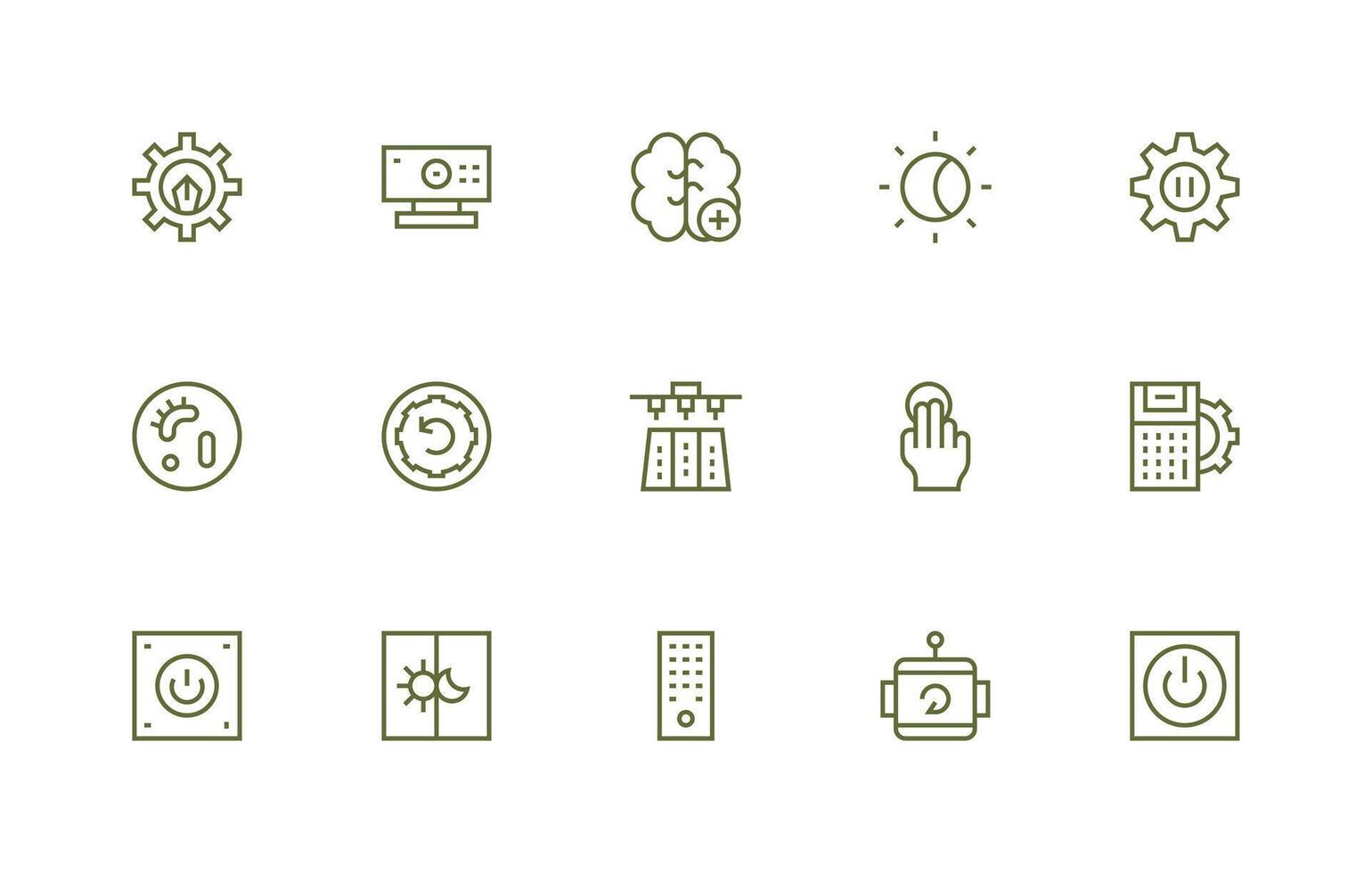 Function including 15 Regular Line Illustrations Organized Pack for Project Assets vector