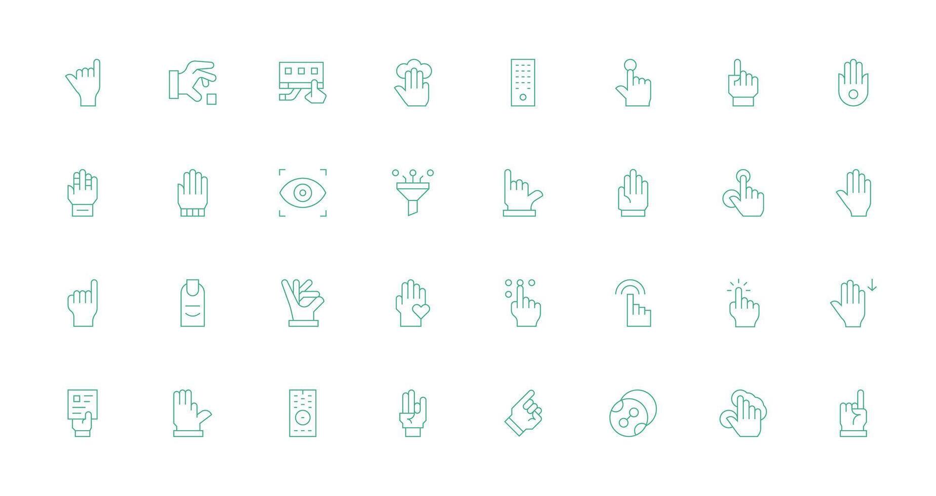 32 Icons for Select in Thin Line Format Display Icon Pack vector