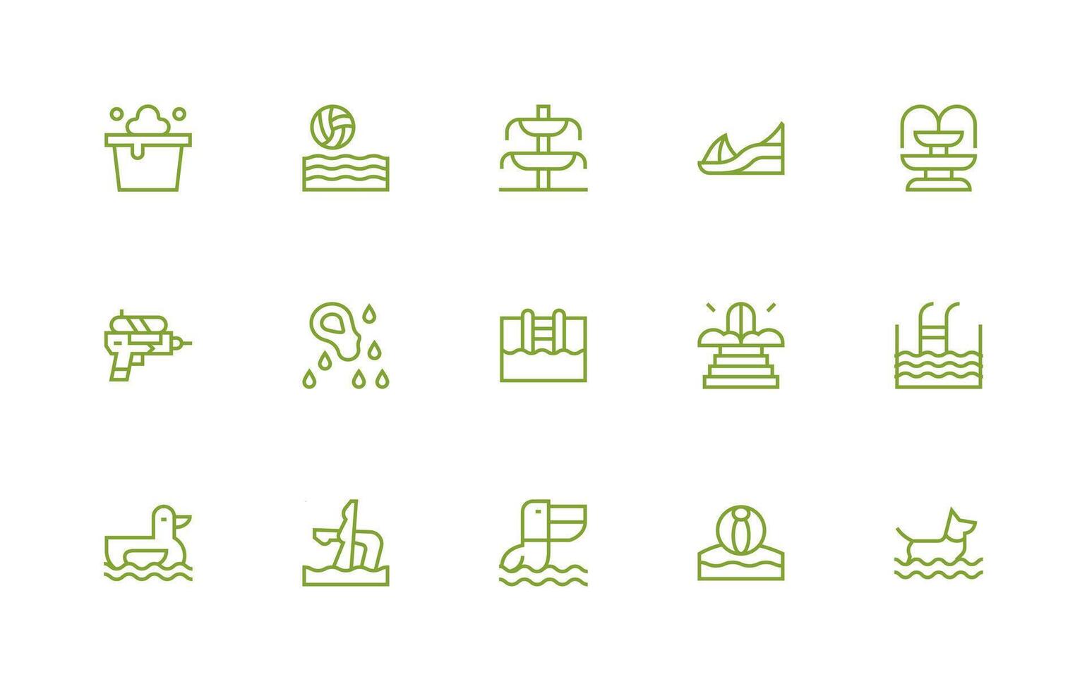 Splash Visual Pack containing 15 Regular Line Icons Scalable Icons for All Themes vector