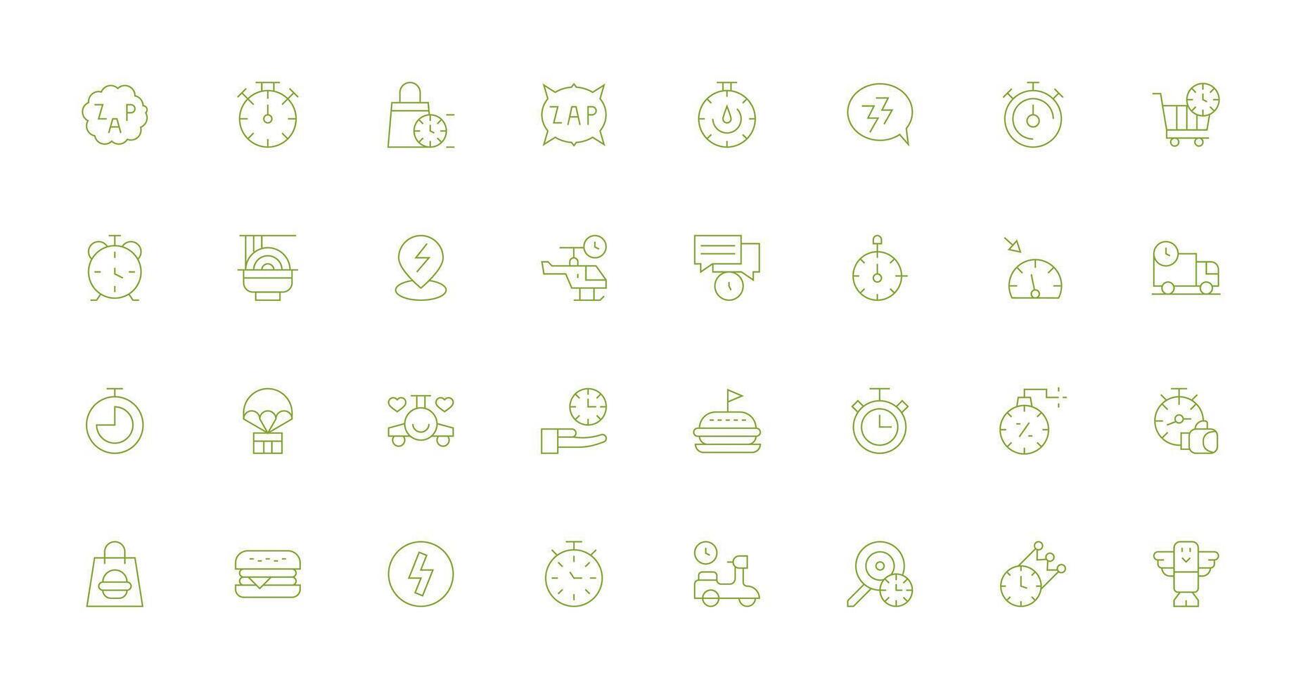 Quick Set with 32 Thin Line Icons Essential Icon Set for Teams vector