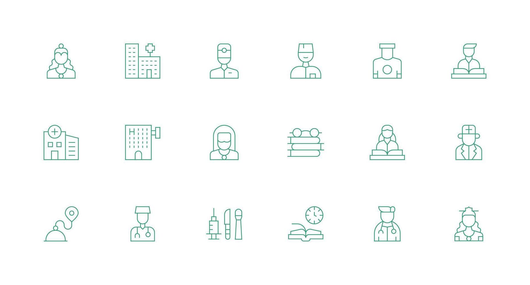 Exam Icon Set with 18 Minimal Line Graphics Digital Icon Collection vector