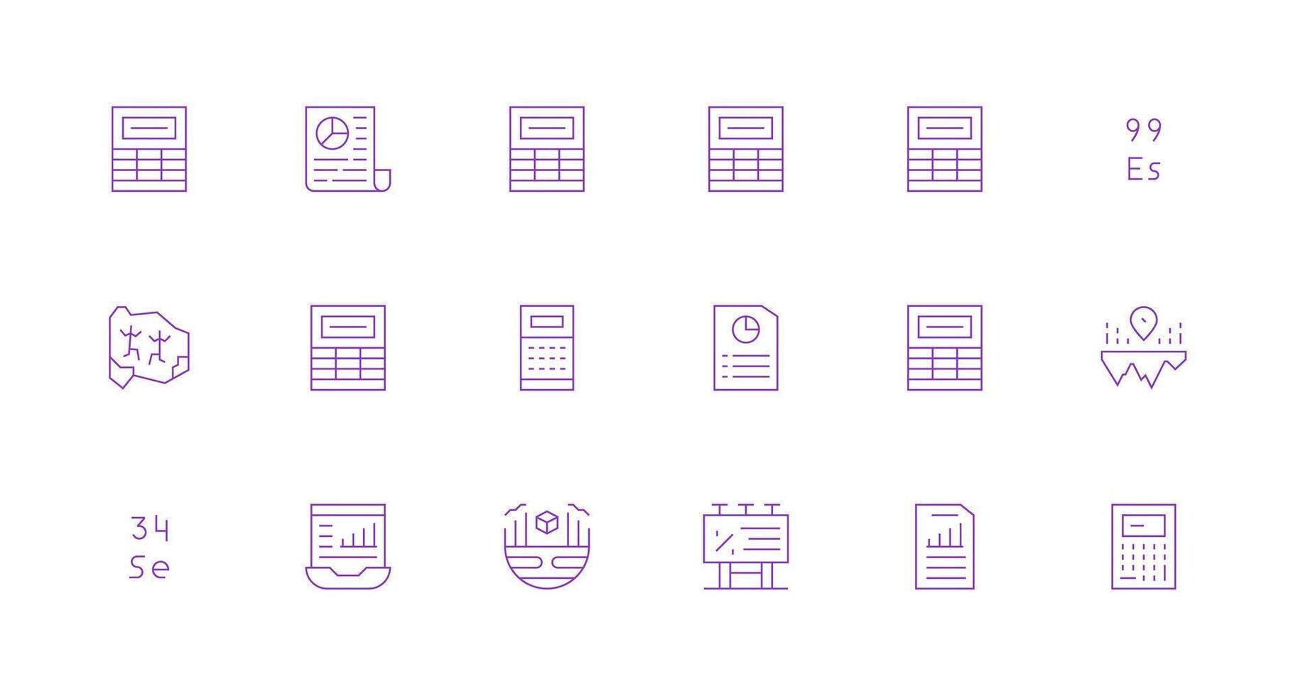 Figures featuring 18 Icons in Minimal Line Design Interface Icon Collection for Daily Projects vector