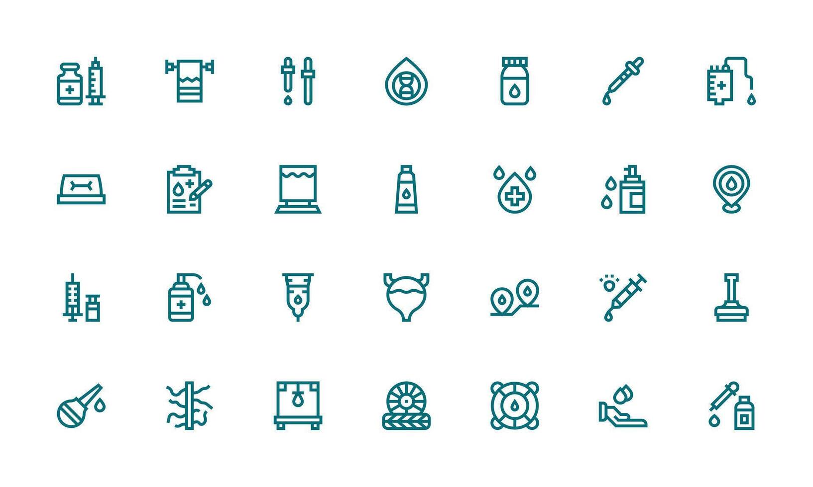 Fluid Icon Collection with 28 Bold Line Designs Flexible Icon System for Web Interfaces vector