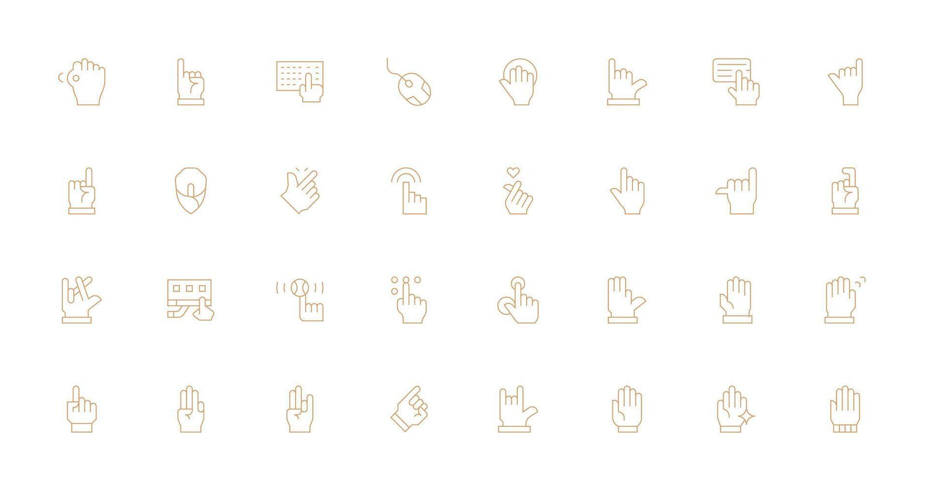 Click Design Icons featuring 32 in Thin Line Style Organized Icon Pack for Quick Access vector
