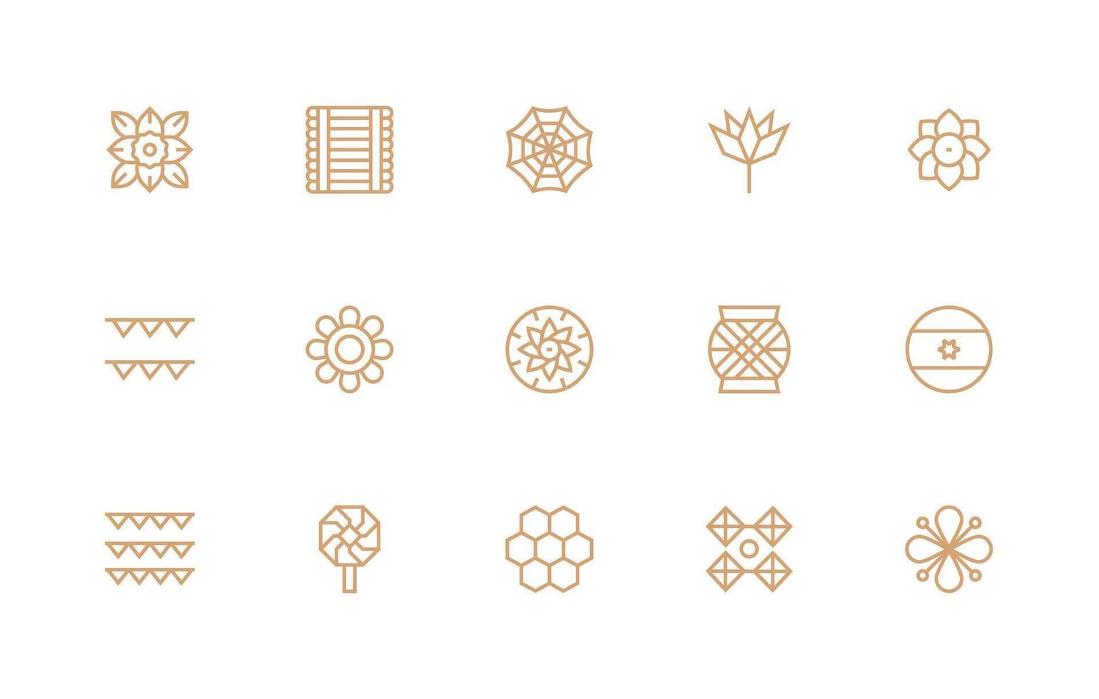 Texture Design Icons featuring 15 in Regular Line Style High-Resolution Icons for Any Platform vector