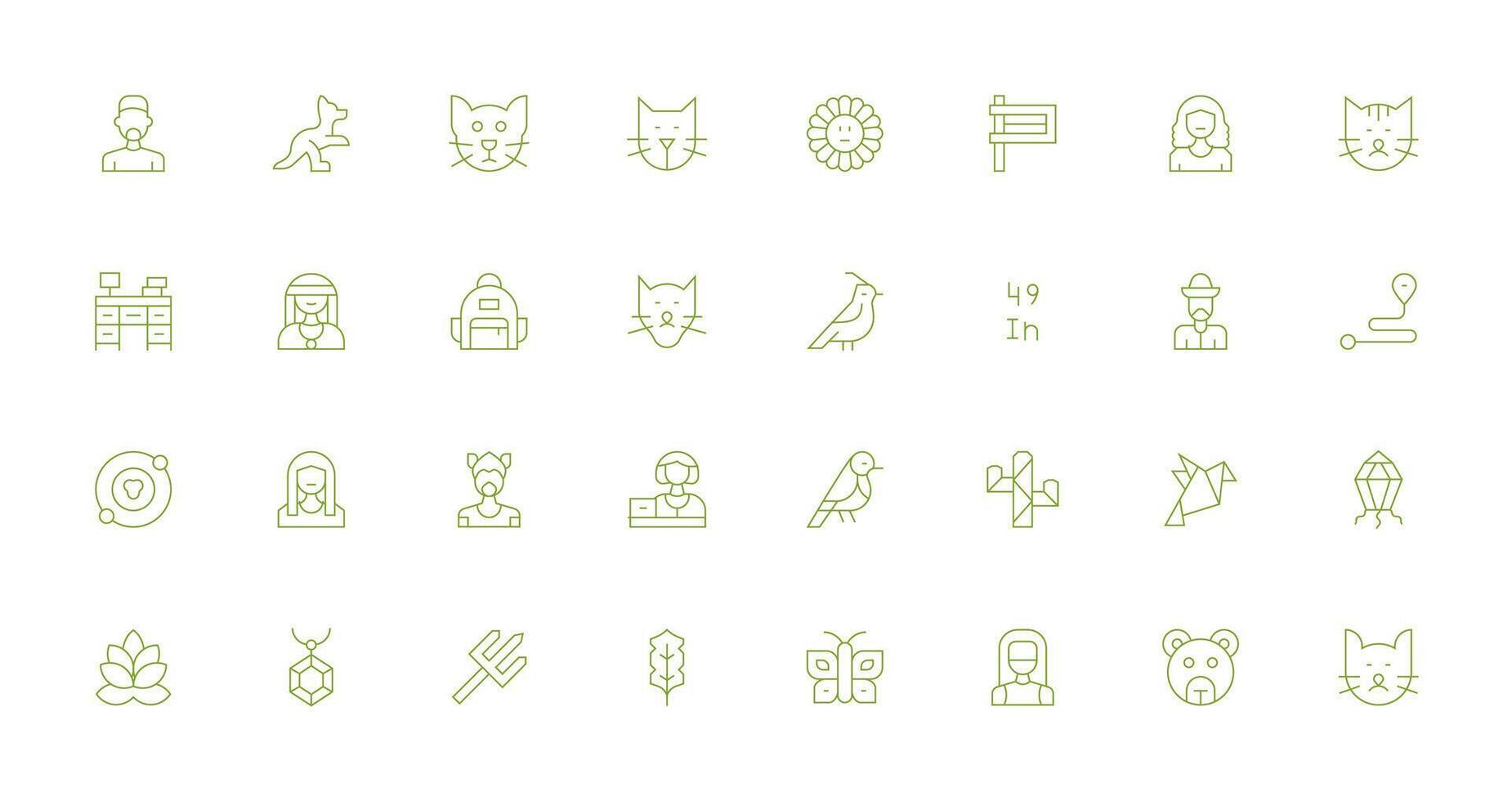 32 Icons for Linear in Thin Line Format Basic Icon Series vector