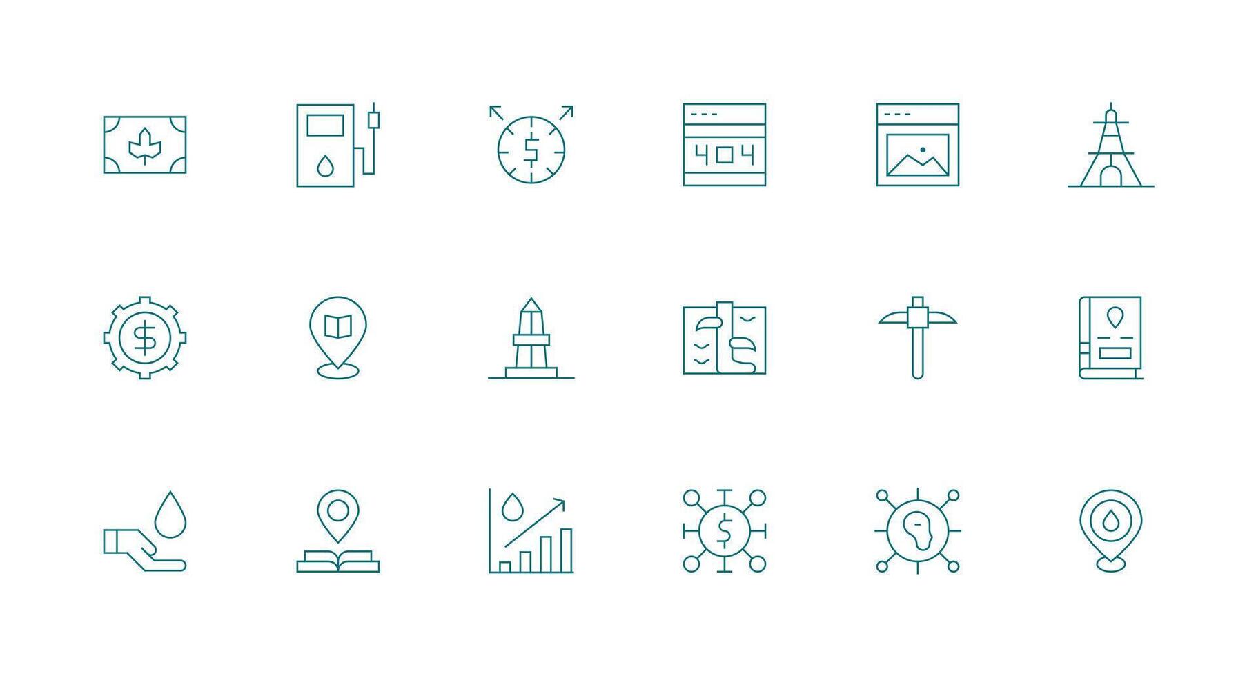 Resource featuring 18 Icons in Minimal Line Design Complete Icon Bundle for Web Design vector