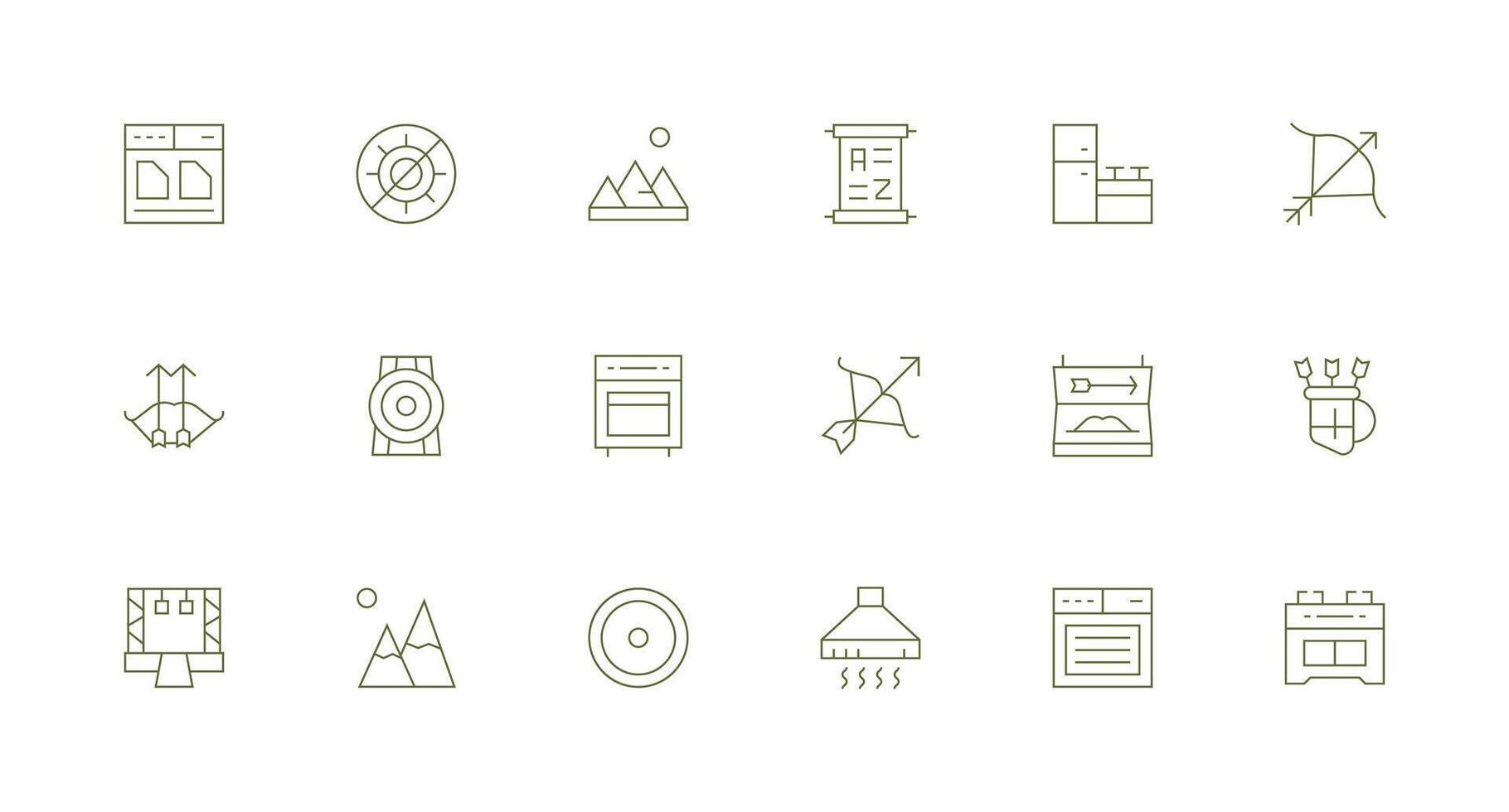 18 Minimal Line Icons for Range Graphics Icons Built for Visual Consistency Pack vector