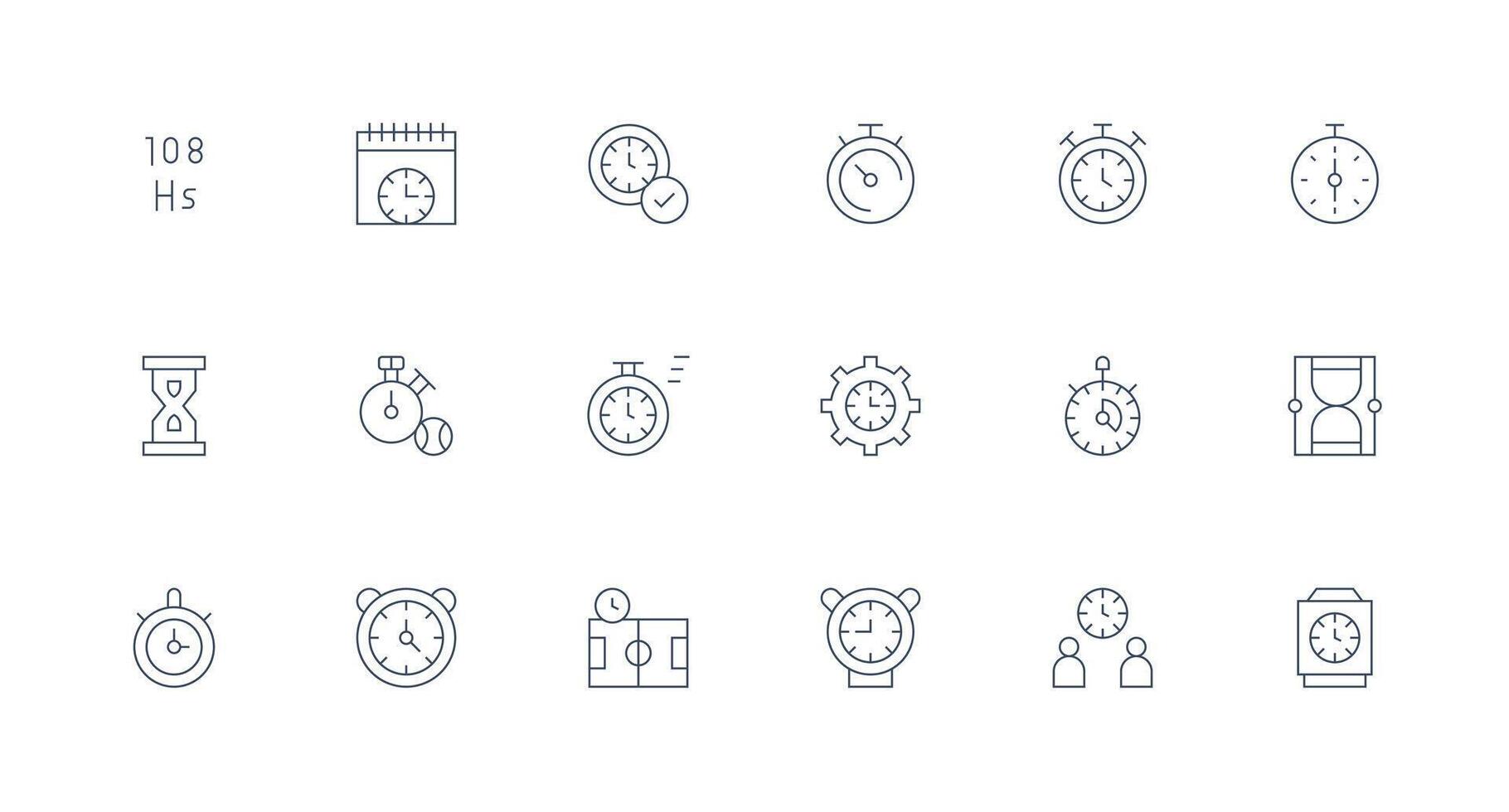 sincronización icono conjunto con 18 mínimo línea gráficos reutilizable icono conjunto vector