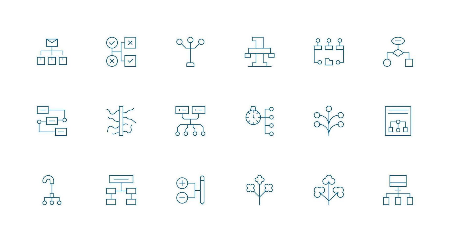 derivación diseño íconos presentando 18 en mínimo línea estilo mínimo icono conjunto para interfaz proyectos vector