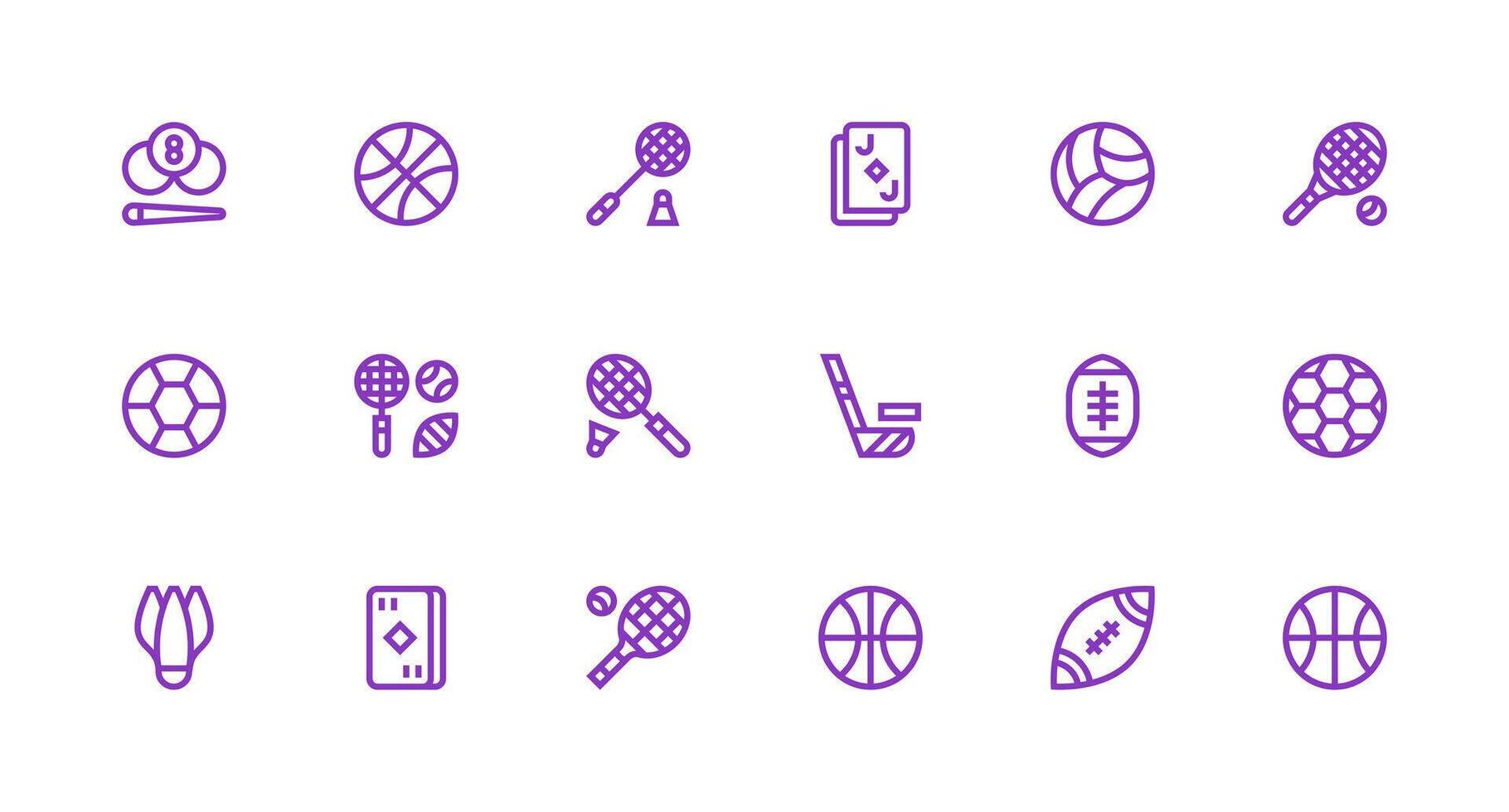 18 Strong Stroke Line Icons for Game Icon Graphics UI and UX Focused Icon Collection vector