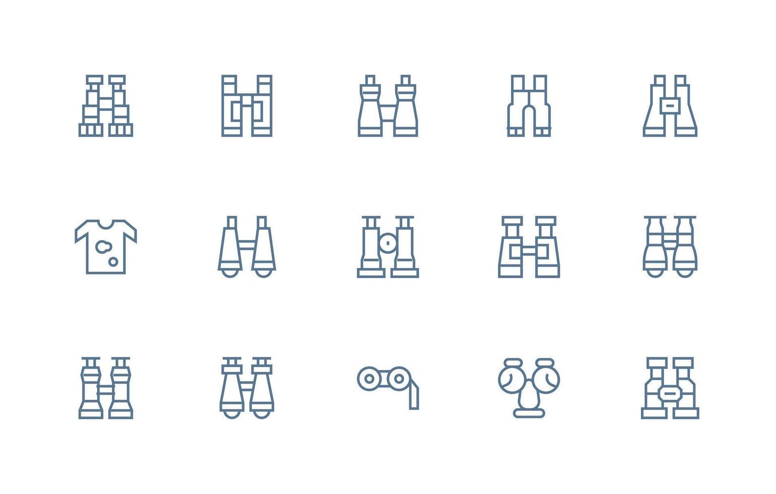 Regular Line Icons from Spotting Set with 15 Vectors Simplified Icon Pack for Visual Tools