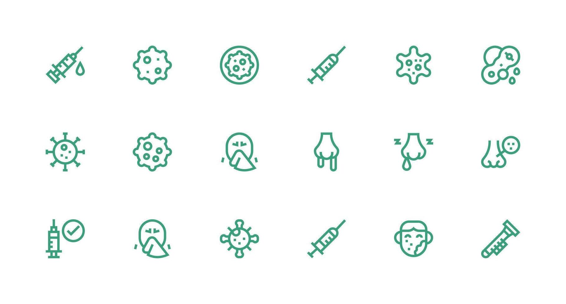 18 Strong Stroke Line Icons for Flu Graphics User Interface Icons for Digital Products vector