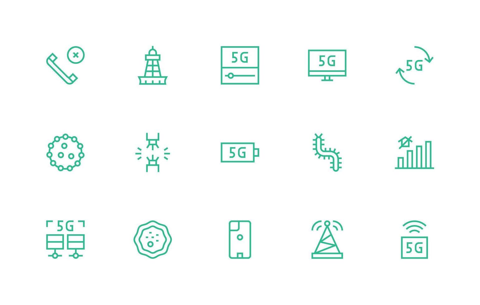 15 Regular Line Icons for Cellular Graphics General Use Icon Pack vector