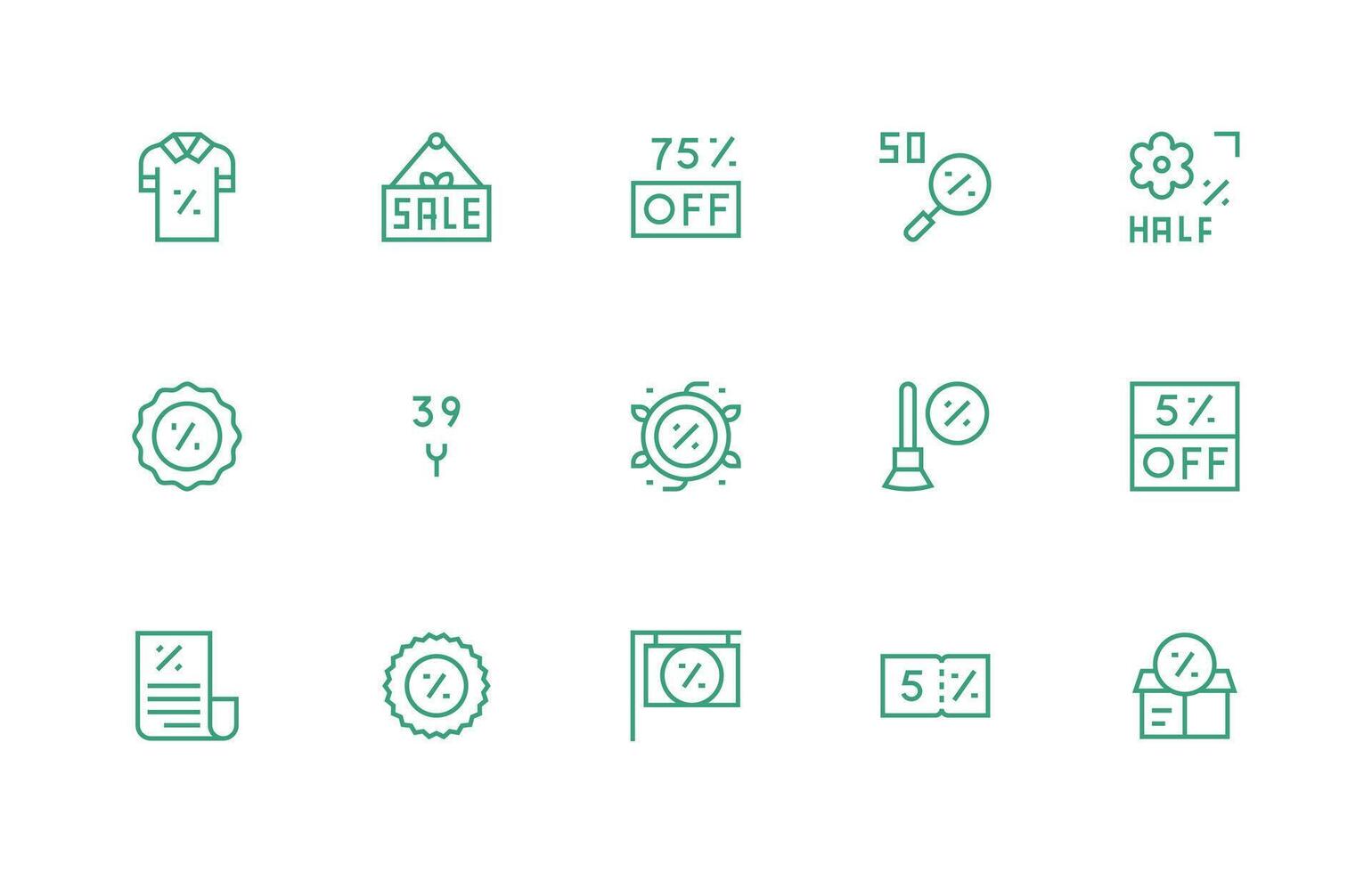 Markdown Visual Pack containing 15 Regular Line Icons Professional Icon Pack for Development Work vector