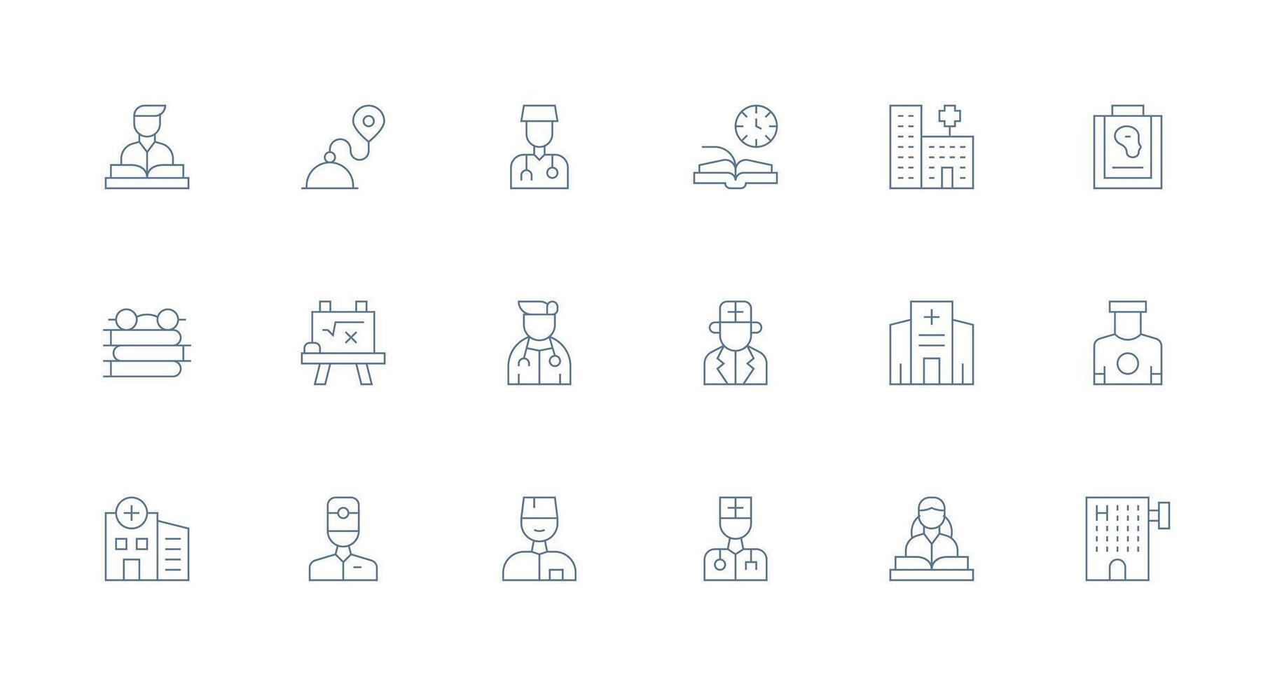 Exam Visual Pack containing 18 Minimal Line Icons Neatly Designed Icons for Web Platforms vector