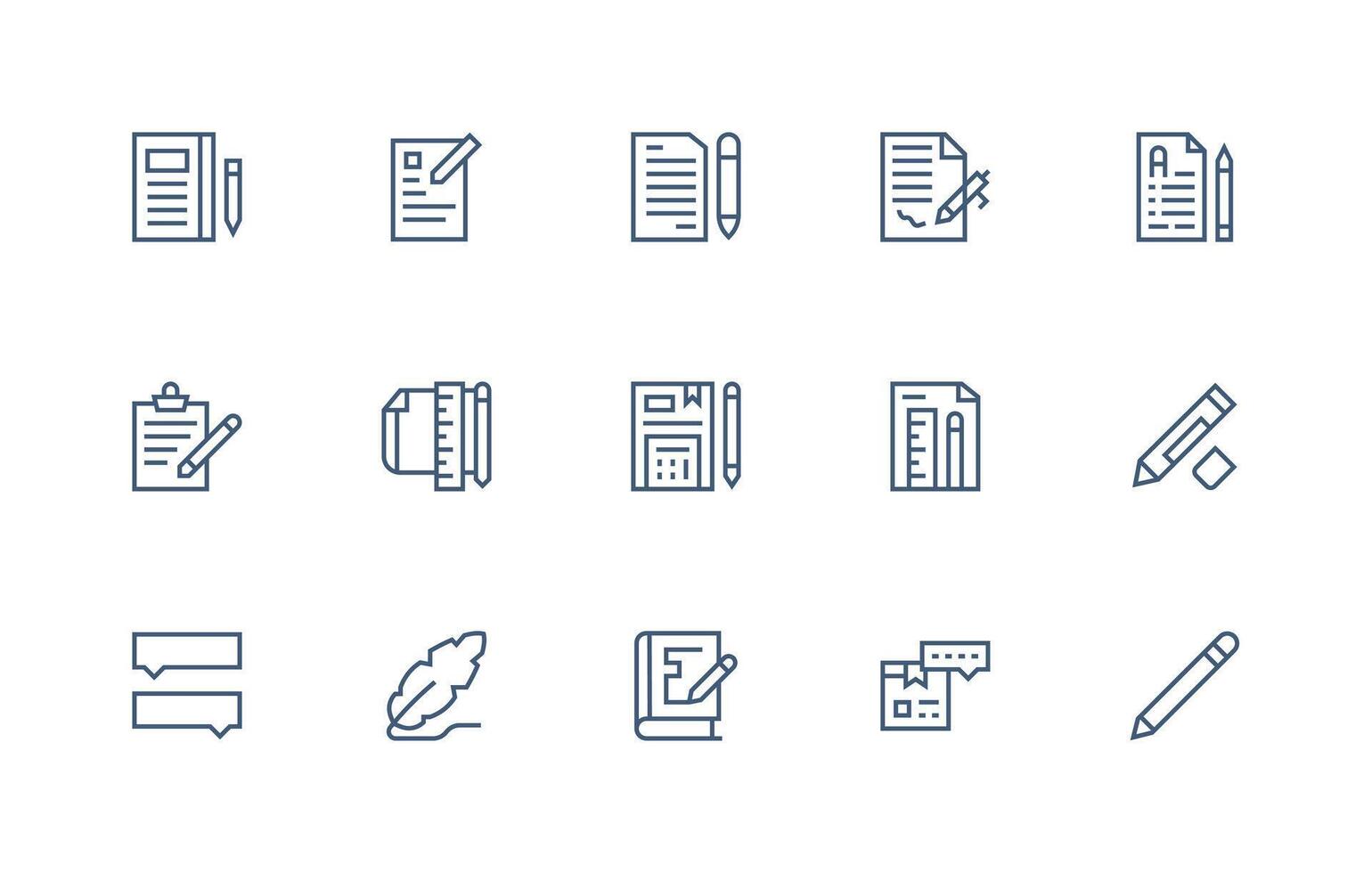 15 Annotation Icons in Regular Line Aesthetic All Device Compatible Icon Set vector