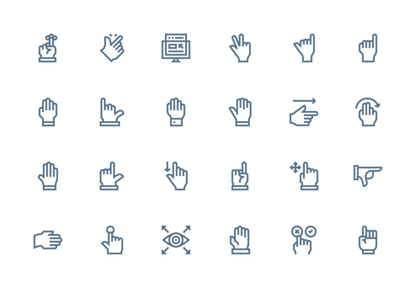 Cursor Icon Collection with 24 Thick Line Line Designs Interface Icons for Daily Use vector