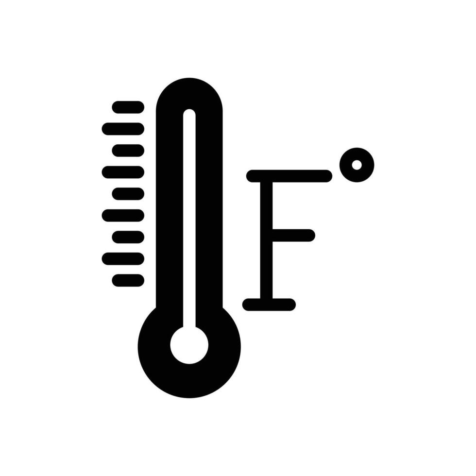 fahrenheit solid icon design good for web or mobile app vector
