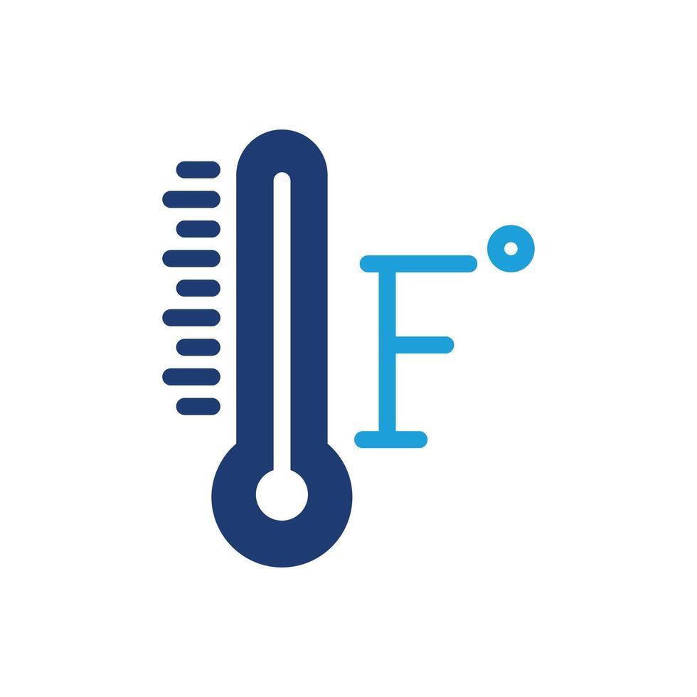 fahrenheit colored icon design good for web or mobile app vector