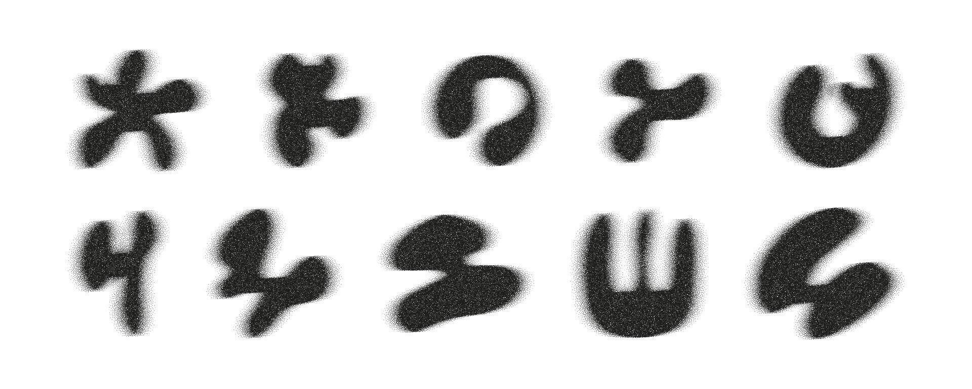 Fluid abstract shapes with motion blur and noise effect creating a dynamic visual experience in a modern art style. vector