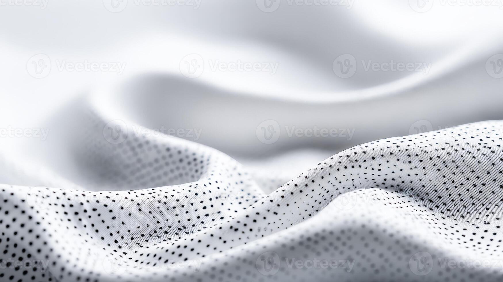 Elegant White Fabric with Subtle Black Dots, Creating a Soft and Delicate Texture for Background Use photo