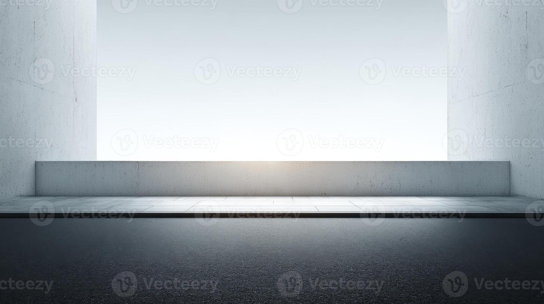 Minimalist Concrete Architecture with Light Aperture, Clean Lines, and Modern Design for Background or Product Display photo