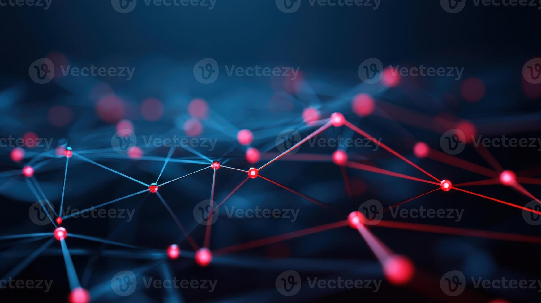 Abstract Plexus Network Interconnected Nodes and Lines in a Complex System, Representing Technology or Science photo