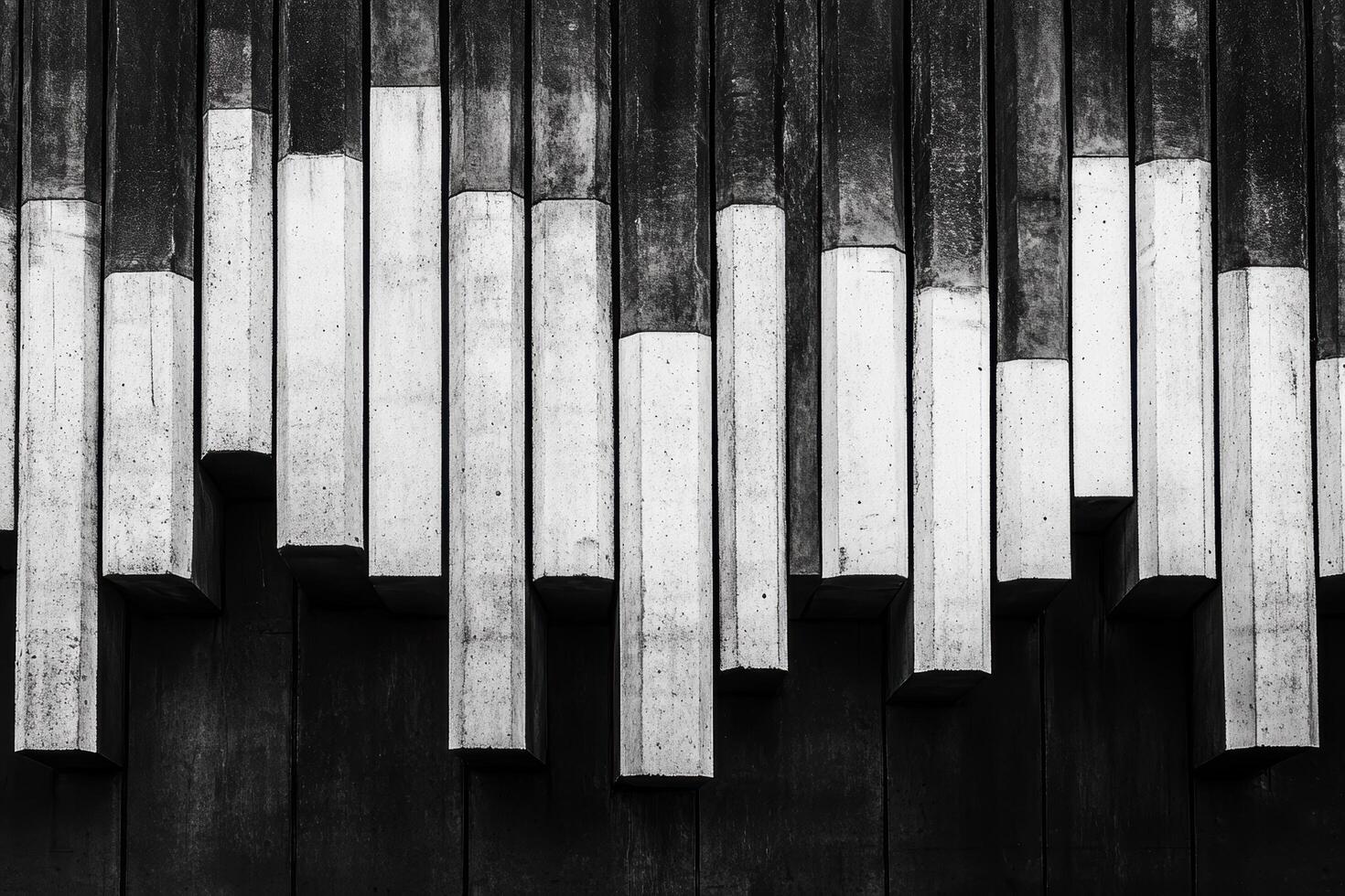 Modern architectural design showcasing concrete structures in abstract pattern photo