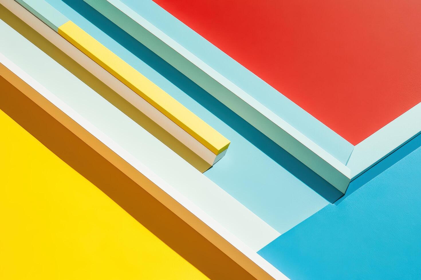 Bright colors in geometric patterns create a vibrant abstract composition photo