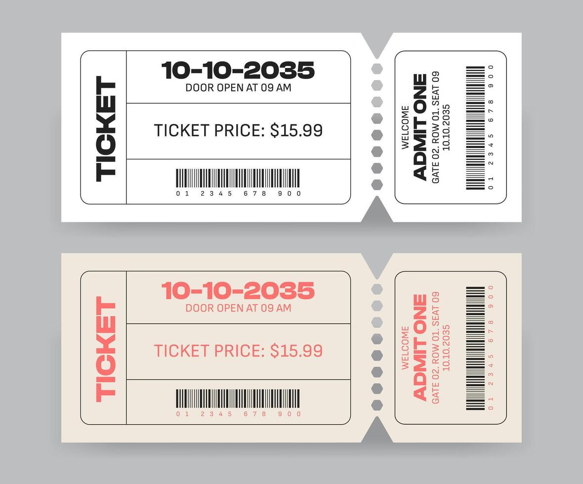 admit one ticket. Ticket for event or program access vector