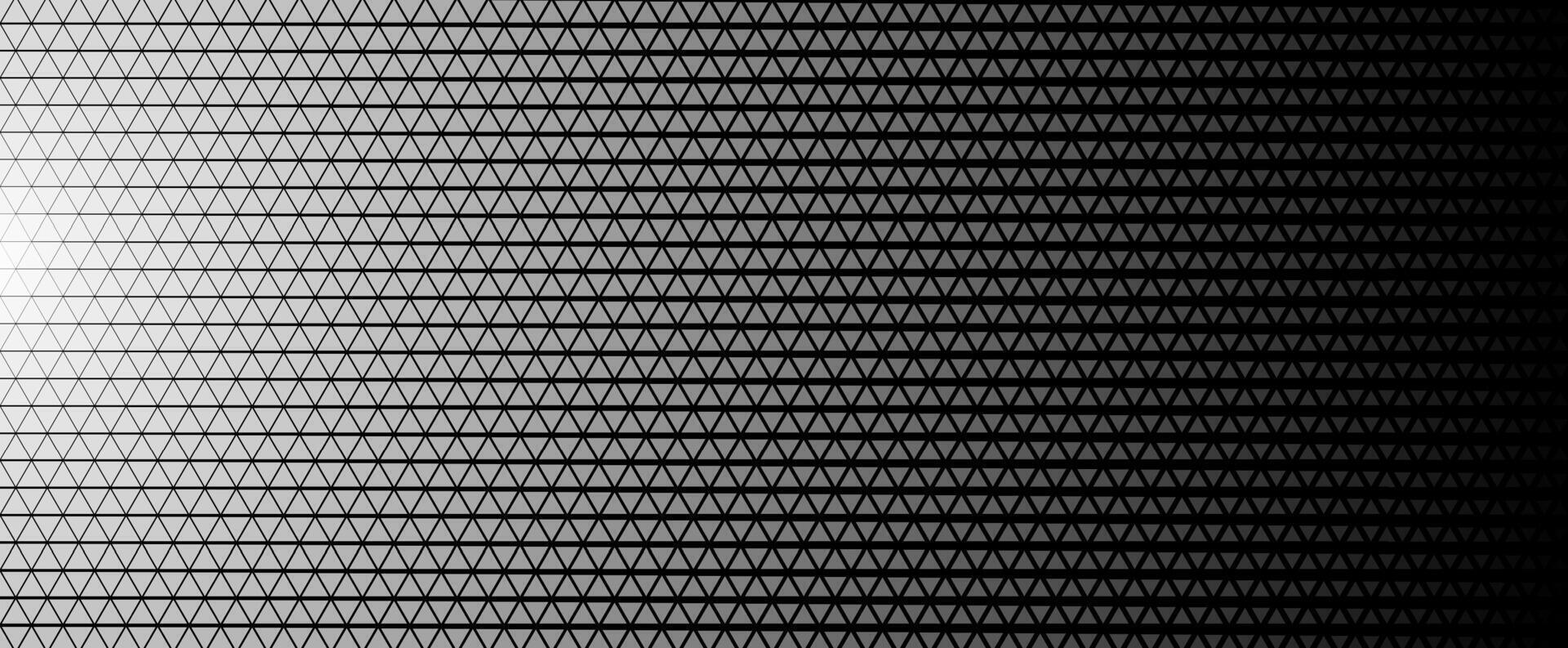 Black white triangle gradient background, abstract geometric pattern. Futuristic BG for technology, AI, blockchain, cyber security, business innovation, architecture, science. illustration vector