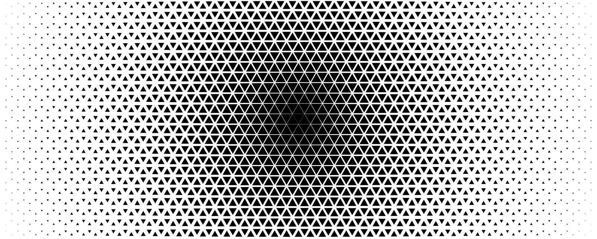 Geometric triangle halftone pattern with optical illusion effect. Perfect for modern posters, tech backgrounds, branding, web design. illustration vector