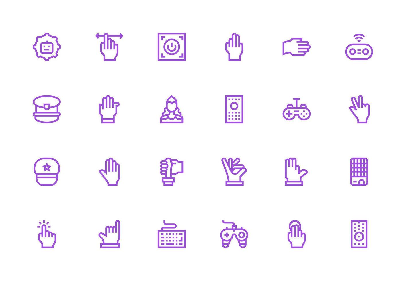 Command featuring 24 Icons in Thick Line Line Design Clean Icon Collection for Web Use vector