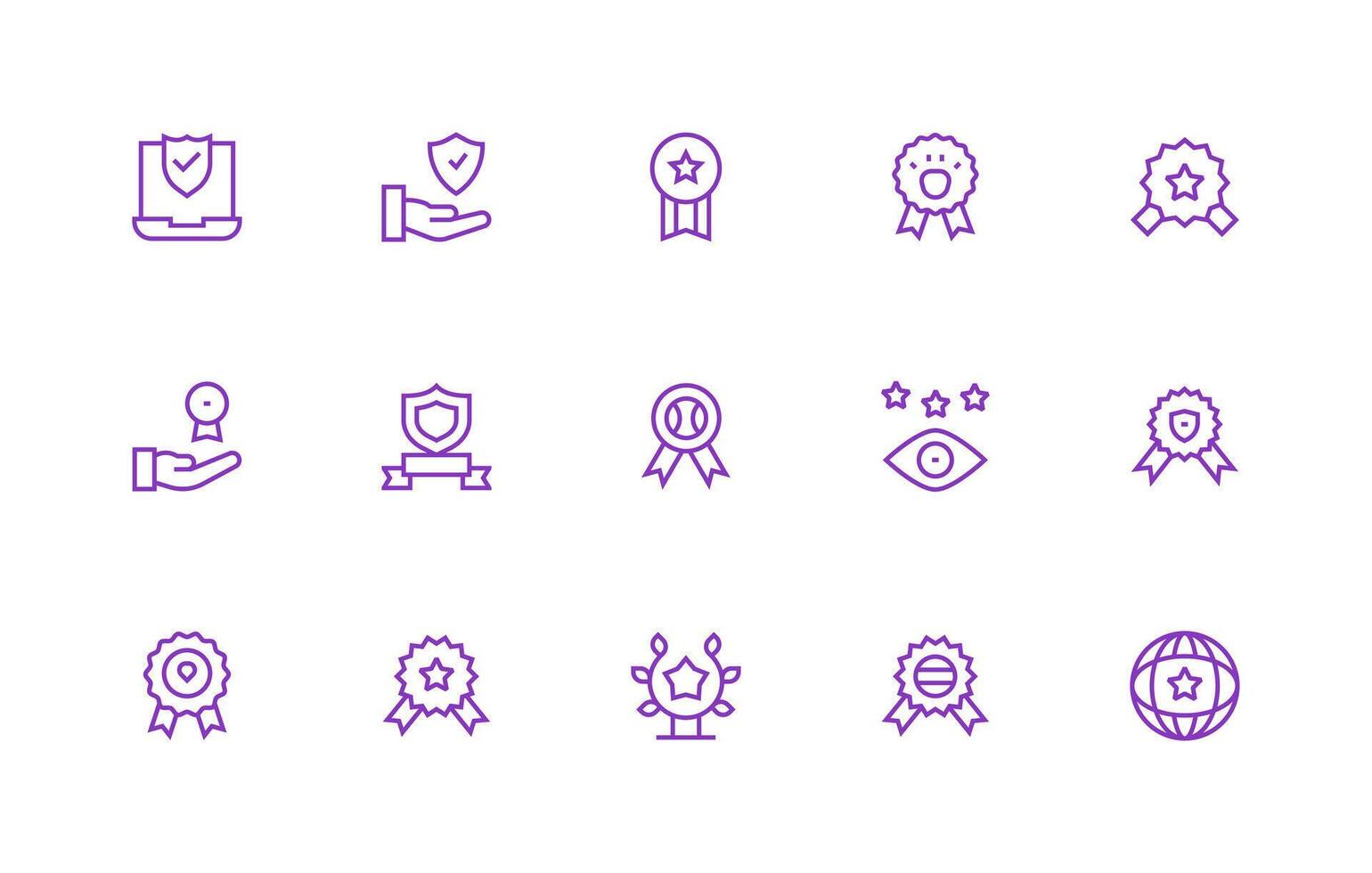 15 Regular Line Icons for Trusted Graphics UI-Ready Icon Collection vector