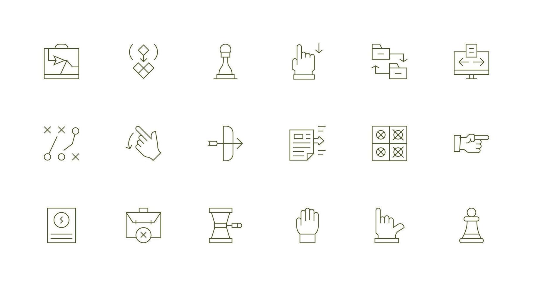 Move Visual Pack containing 18 Minimal Line Icons Digital Product Icons for Fast Delivery vector