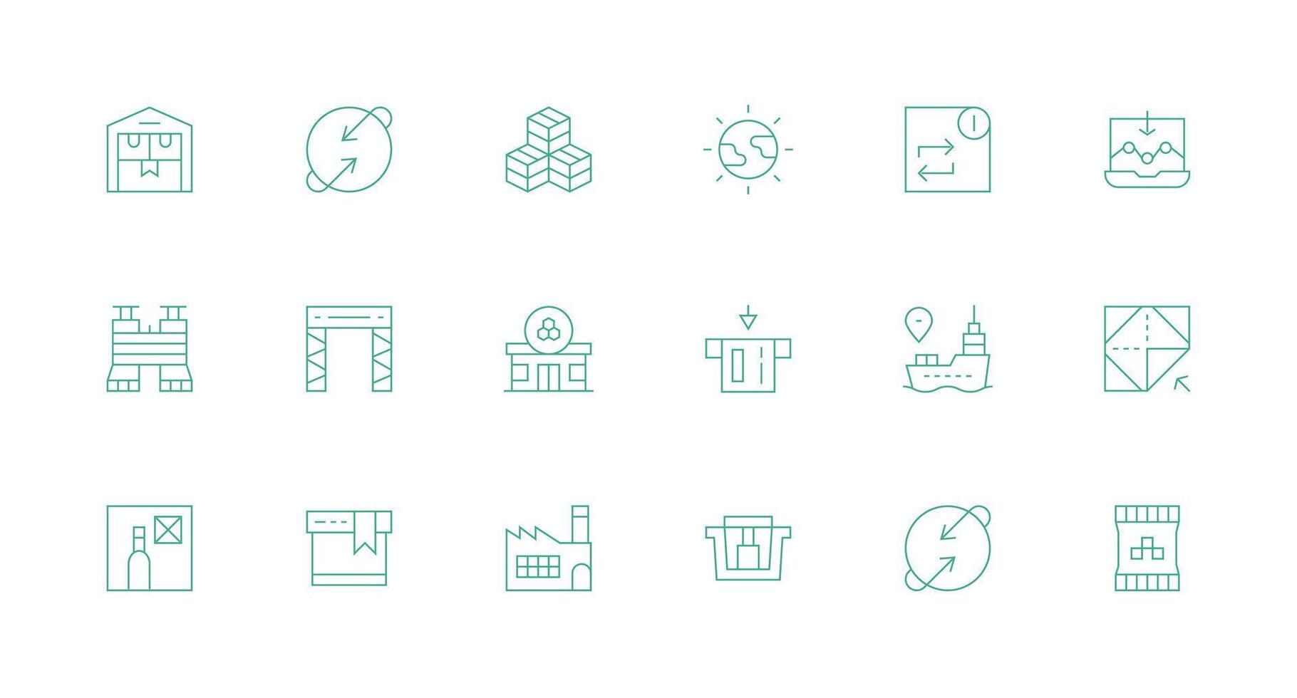 Export Design Icons featuring 18 in Minimal Line Style Basic Icon Series vector