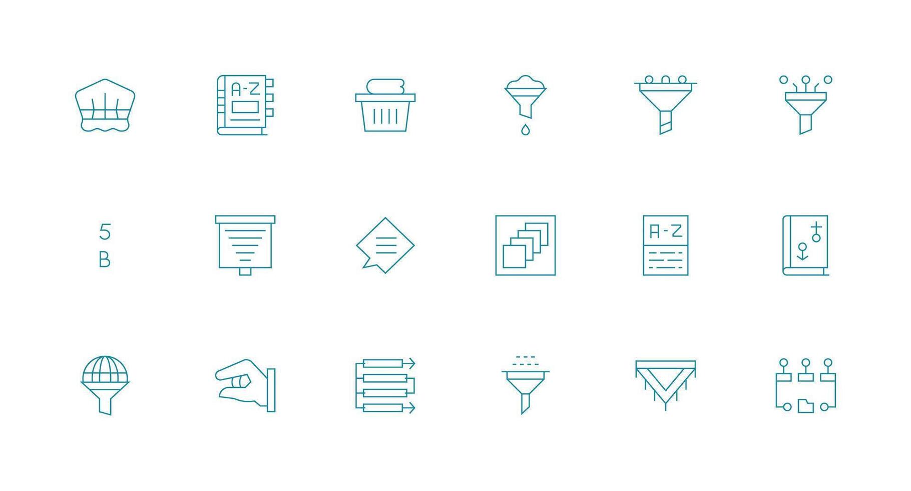 Minimal Line Icons from Sorting Set with 18 Vectors Minimal Icon Pack
