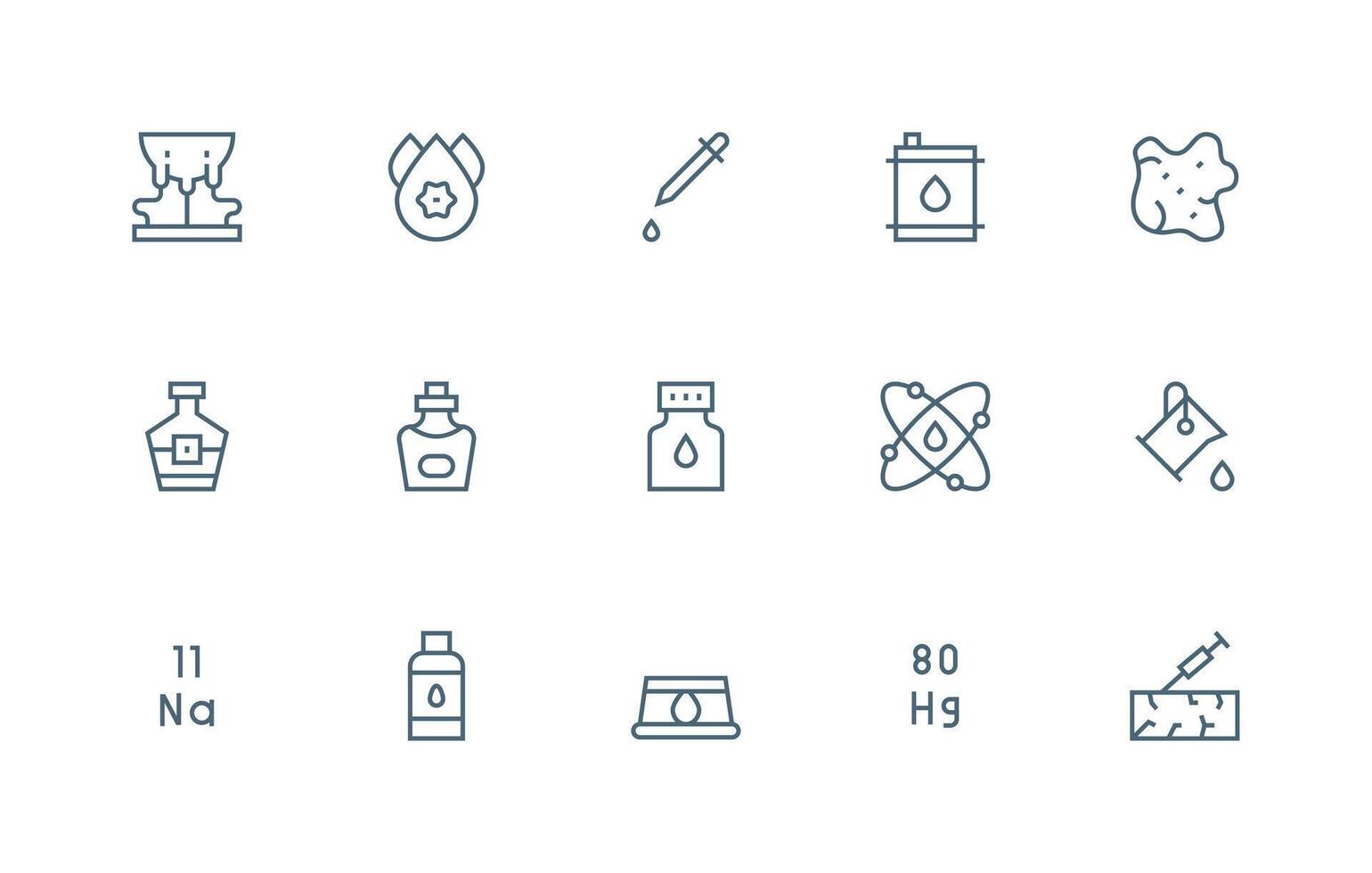Substance Design Icons featuring 15 in Regular Line Style Sharp Icons for Presentations vector