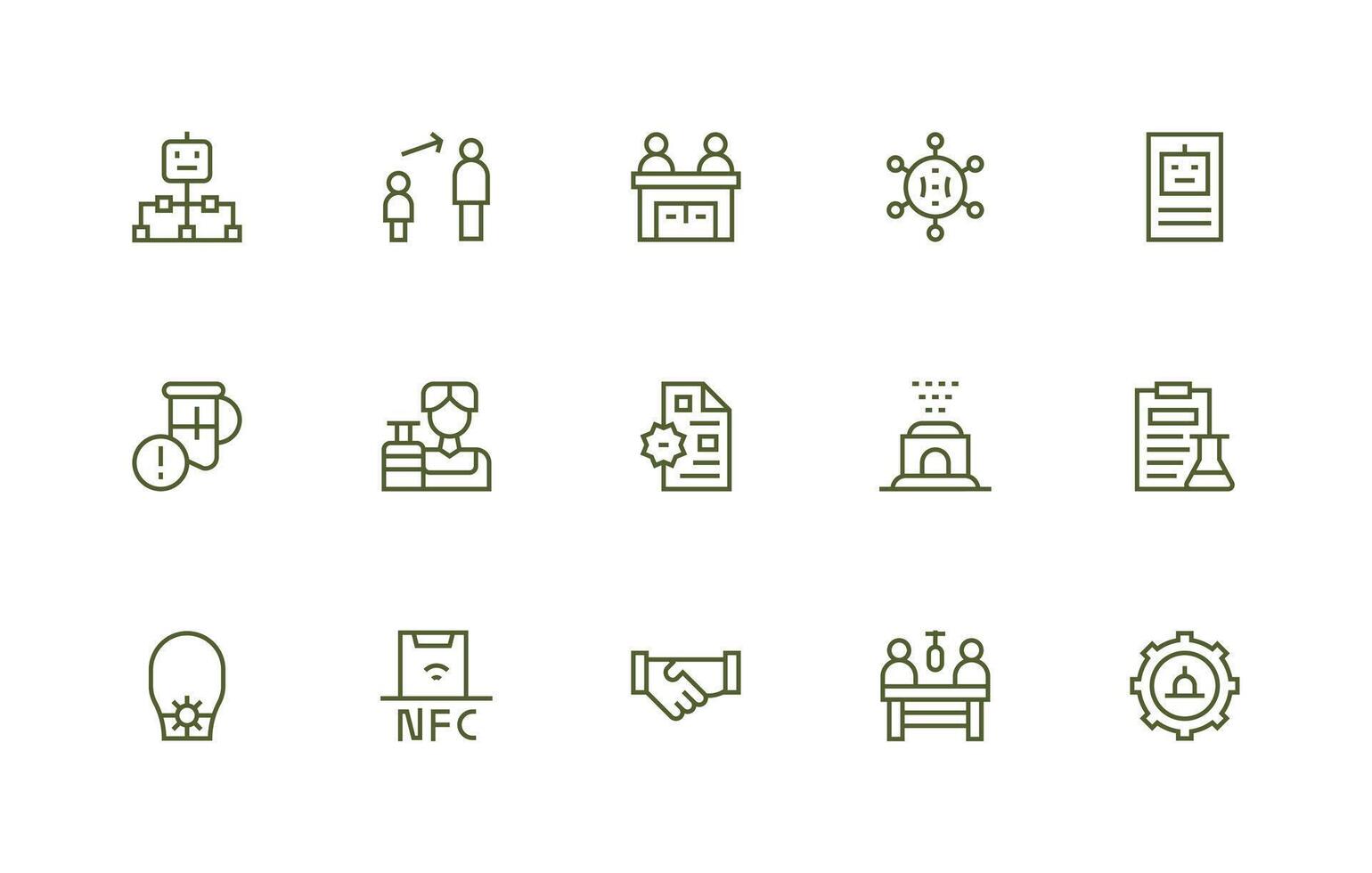 15 Regular Line Designs for Protocol Icons Compact Icon Set vector