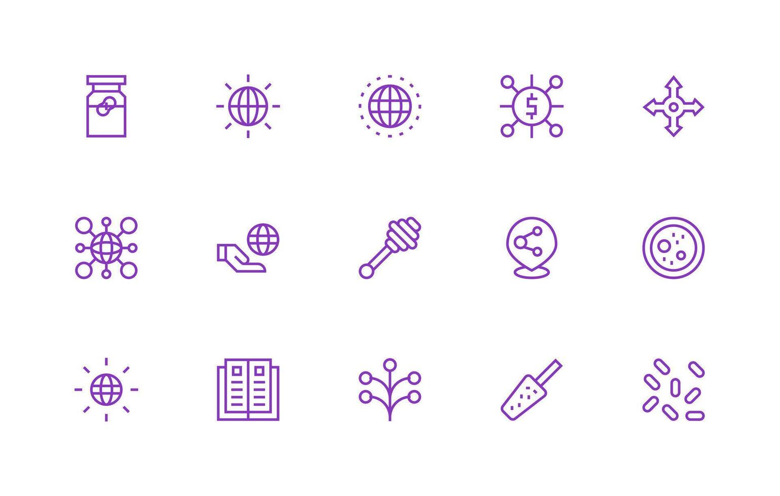 15 Regular Line Icons for Spread Graphics Basic Icon Series vector