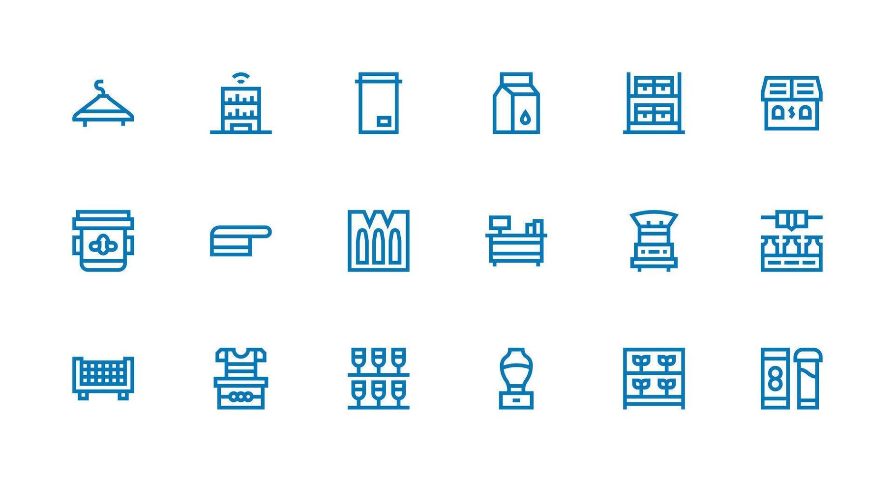 18 Strong Stroke Line Vectors for Shelf Theme Clean Set for Layout Prototypes