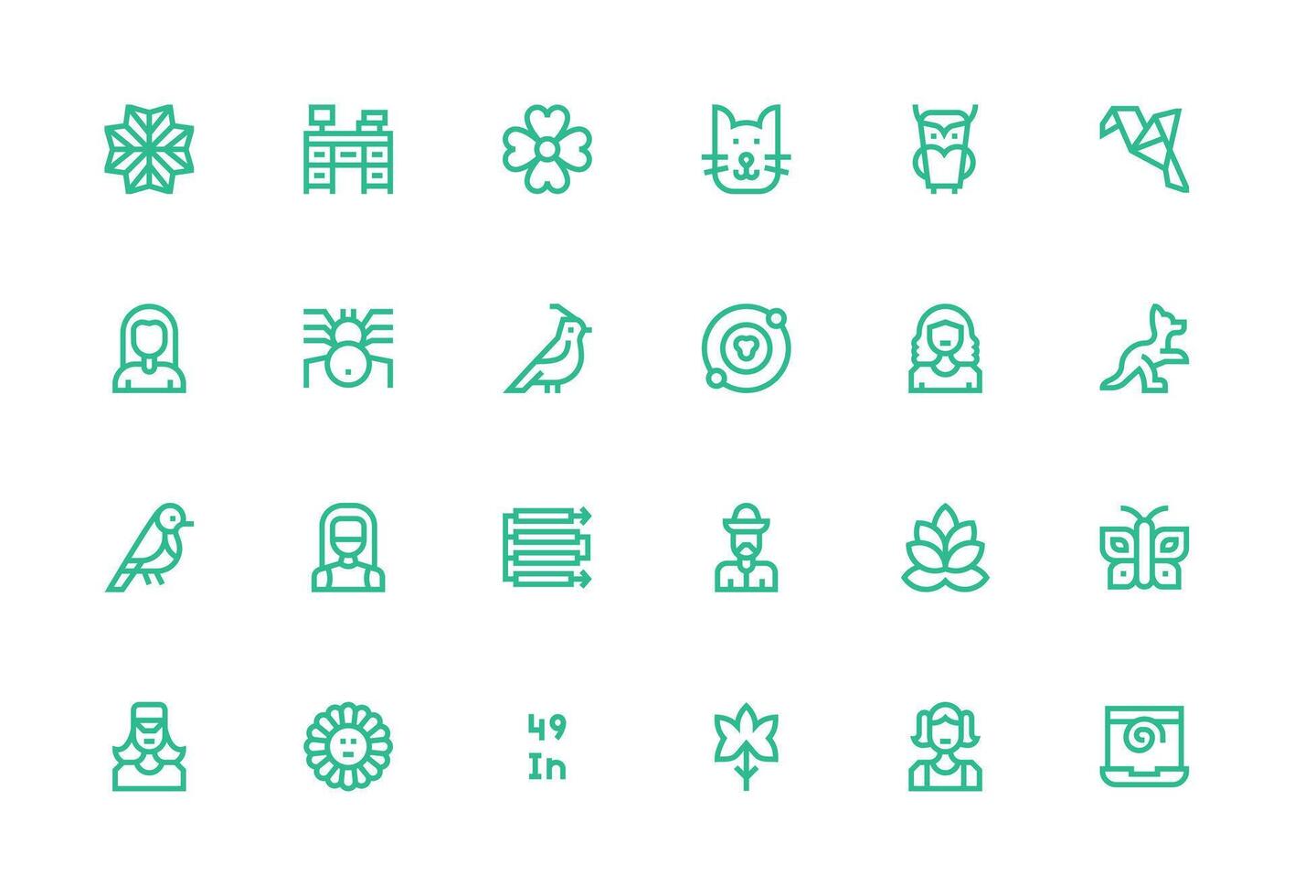 Linear Design Icons featuring 24 in Thick Line Line Style Icon Set for Projects vector