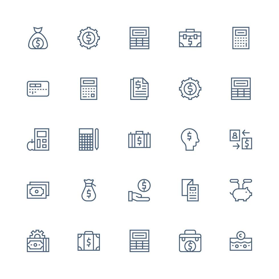 Medium Stroke Outline Icons from Budgeting Set with 25 Vectors High-Resolution Icons for Any Platform